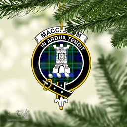 Scottish Maccallum Modern Clan Tartan Mica Ornament Christmas Decoratio - 2-Sided  Scottish Plaid Tartan Plaid