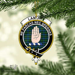 Scottish Lamont 2 Clan Tartan Mica Ornament Christmas Decoratio - 2-Sided  Scottish Plaid Tartan Plaid