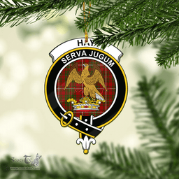 Scottish Hay Clan Tartan Mica Ornament Christmas Decoratio - 2-Sided  Scottish Plaid Tartan Plaid