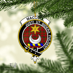 Scottish Maccoll Clan Tartan Mica Ornament Christmas Decoratio - 2-Sided  Scottish Plaid Tartan Plaid