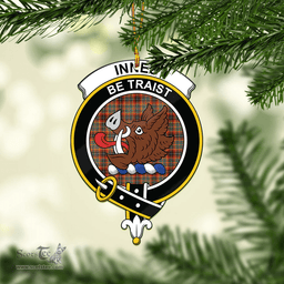 Scottish Innes Ancient Clan Tartan Mica Ornament Christmas Decoratio - 2-Sided  Scottish Plaid Tartan Plaid
