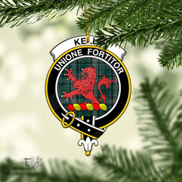 Scottish Kelly Of Sleat Hunting Clan Tartan Mica Ornament Christmas Decoratio - 2-Sided  Scottish Plaid Tartan Plaid