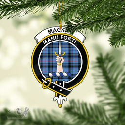 Scottish Mackay Blue Clan Tartan Mica Ornament Christmas Decoratio - 2-Sided  Scottish Plaid Tartan Plaid