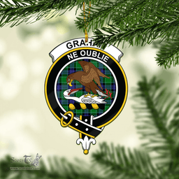 Scottish Graham Of Menteith Modern Clan Tartan Mica Ornament Christmas Decoratio - 2-Sided  Scottish Plaid Tartan Plaid