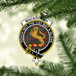 Scottish Mackintosh Hunting Modern Clan Tartan Mica Ornament Christmas Decoratio - 2-Sided  Scottish Plaid Tartan Plaid