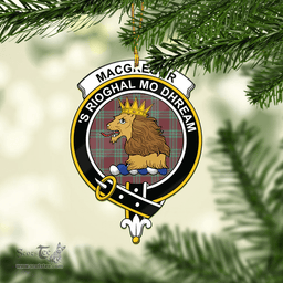 Scottish Macgregor Hunting Ancient Clan Tartan Mica Ornament Christmas Decoratio - 2-Sided  Scottish Plaid Tartan Plaid