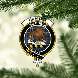 Scottish Graham Of Montrose Modern Clan Tartan Mica Ornament Christmas Decoratio - 2-Sided  Scottish Plaid Tartan Plaid