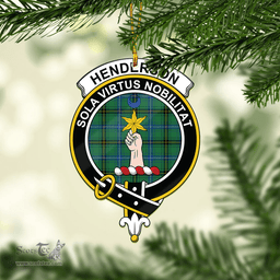 Scottish Henderson Ancient Clan Tartan Mica Ornament Christmas Decoratio - 2-Sided  Scottish Plaid Tartan Plaid
