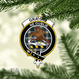 Scottish Graham Dress Clan Tartan Mica Ornament Christmas Decoratio - 2-Sided  Scottish Plaid Tartan Plaid