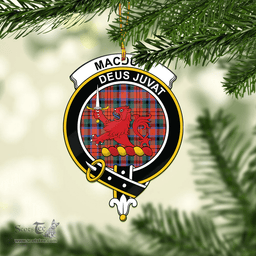 Scottish Macduff Ancient Clan Tartan Mica Ornament Christmas Decoratio - 2-Sided  Scottish Plaid Tartan Plaid
