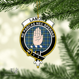 Scottish Lamont Ancient Clan Tartan Mica Ornament Christmas Decoratio - 2-Sided  Scottish Plaid Tartan Plaid