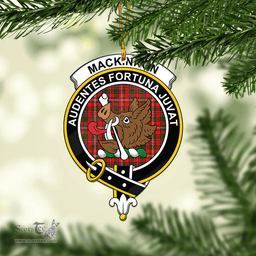 Scottish Mackinnon Modern Clan Tartan Mica Ornament Christmas Decoratio - 2-Sided  Scottish Plaid Tartan Plaid