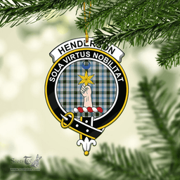 Scottish Henderson Dress Clan Tartan Mica Ornament Christmas Decoratio - 2-Sided  Scottish Plaid Tartan Plaid