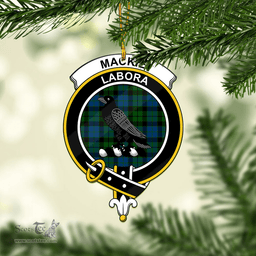 Scottish Mackie Clan Tartan Mica Ornament Christmas Decoratio - 2-Sided  Scottish Plaid Tartan Plaid
