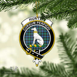 Scottish Hunter Ancient Clan Tartan Mica Ornament Christmas Decoratio - 2-Sided  Scottish Plaid Tartan Plaid