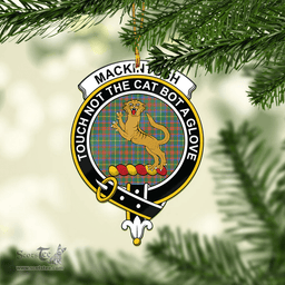 Scottish Mackintosh Hunting Ancient Clan Tartan Mica Ornament Christmas Decoratio - 2-Sided  Scottish Plaid Tartan Plaid