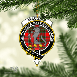 Scottish Macbain Clan Tartan Mica Ornament Christmas Decoratio - 2-Sided  Scottish Plaid Tartan Plaid