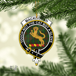 Scottish Mackintosh Hunting Clan Tartan Mica Ornament Christmas Decoratio - 2-Sided  Scottish Plaid Tartan Plaid