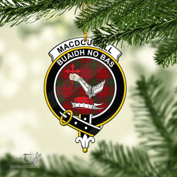 Scottish Macdougall Clan Tartan Mica Ornament Christmas Decoratio - 2-Sided  Scottish Plaid Tartan Plaid