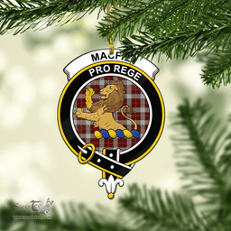 Scottish Macfie Dress Clan Tartan Mica Ornament Christmas Decoratio - 2-Sided  Scottish Plaid Tartan Plaid