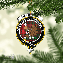 Scottish Mackinnon Clan Tartan Mica Ornament Christmas Decoratio - 2-Sided  Scottish Plaid Tartan Plaid