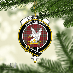 Scottish Lindsay Weathered Clan Tartan Mica Ornament Christmas Decoratio - 2-Sided  Scottish Plaid Tartan Plaid