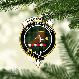 Scottish Macaulay Hunting Clan Tartan Mica Ornament Christmas Decoratio - 2-Sided  Scottish Plaid Tartan Plaid