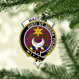 Scottish Maccoll Hunting Clan Tartan Mica Ornament Christmas Decoratio - 2-Sided  Scottish Plaid Tartan Plaid