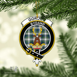 Scottish Gordon Dress Ancient Clan Tartan Mica Ornament Christmas Decoratio - 2-Sided  Scottish Plaid Tartan Plaid