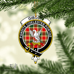Scottish Gibsone Gibson Gibbs Clan Tartan Mica Ornament Christmas Decoratio - 2-Sided  Scottish Plaid Tartan Plaid