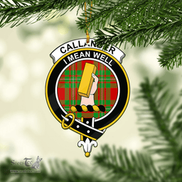 Scottish Callander Modern Clan Tartan Mica Ornament Christmas Decoratio - 2-Sided  Scottish Plaid Tartan Plaid