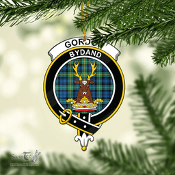 Scottish Gordon Ancient Clan Tartan Mica Ornament Christmas Decoratio - 2-Sided  Scottish Plaid Tartan Plaid