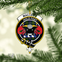 Scottish Macleod Of Harris Modern Clan Tartan Mica Ornament Christmas Decoratio - 2-Sided  Scottish Plaid Tartan Plaid