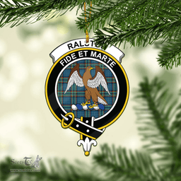 Scottish Ralston Uk Clan Tartan Mica Ornament Christmas Decoratio - 2-Sided  Scottish Plaid Tartan Plaid