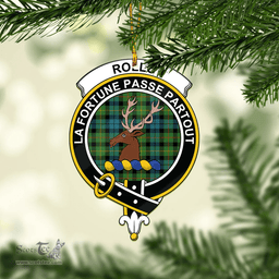 Scottish Rollo Ancient Clan Tartan Mica Ornament Christmas Decoratio - 2-Sided  Scottish Plaid Tartan Plaid