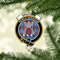 Scottish Spalding Clan Tartan Mica Ornament Christmas Decoratio - 2-Sided  Scottish Plaid Tartan Plaid