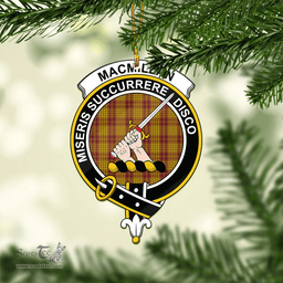 Scottish Macmillan Dress Clan Tartan Mica Ornament Christmas Decoratio - 2-Sided  Scottish Plaid Tartan Plaid