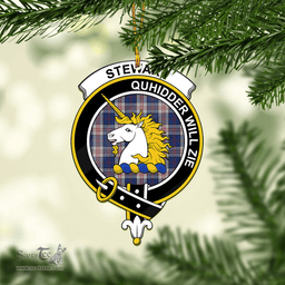 Scottish Stewart Of Appin Hunting Dress Clan Tartan Mica Ornament Christmas Decoratio - 2-Sided  Scottish Plaid Tartan Plaid