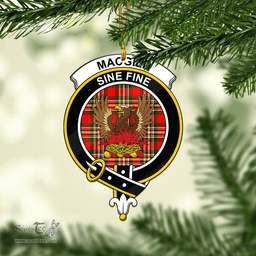 Scottish Macgill Modern Clan Tartan Mica Ornament Christmas Decoratio - 2-Sided  Scottish Plaid Tartan Plaid