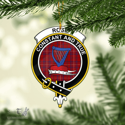 Scottish Rose Clan Tartan Mica Ornament Christmas Decoratio - 2-Sided  Scottish Plaid Tartan Plaid