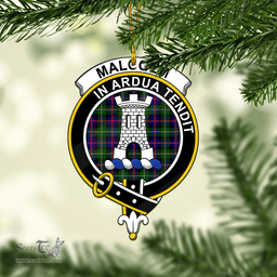 Scottish Malcolm Clan Tartan Mica Ornament Christmas Decoratio - 2-Sided  Scottish Plaid Tartan Plaid