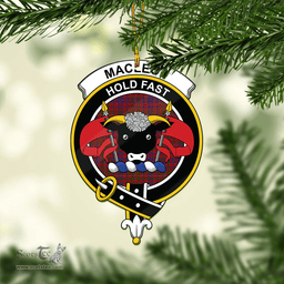 Scottish Macleod Red Clan Tartan Mica Ornament Christmas Decoratio - 2-Sided  Scottish Plaid Tartan Plaid