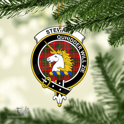 Scottish Stewart Of Appin Modern Clan Tartan Mica Ornament Christmas Decoratio - 2-Sided  Scottish Plaid Tartan Plaid