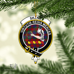 Scottish Skene Of Cromar Clan Tartan Mica Ornament Christmas Decoratio - 2-Sided  Scottish Plaid Tartan Plaid