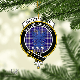 Scottish Ochterlony Clan Tartan Mica Ornament Christmas Decoratio - 2-Sided  Scottish Plaid Tartan Plaid