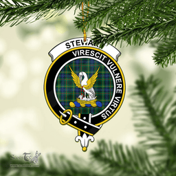 Scottish Stewart Hunting Modern Clan Tartan Mica Ornament Christmas Decoratio - 2-Sided  Scottish Plaid Tartan Plaid