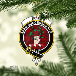 Scottish Ross Old Clan Tartan Mica Ornament Christmas Decoratio - 2-Sided  Scottish Plaid Tartan Plaid