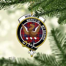 Scottish Wishart Dress Clan Tartan Mica Ornament Christmas Decoratio - 2-Sided  Scottish Plaid Tartan Plaid