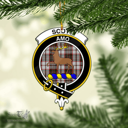 Scottish Scott Dress Clan Tartan Mica Ornament Christmas Decoratio - 2-Sided  Scottish Plaid Tartan Plaid