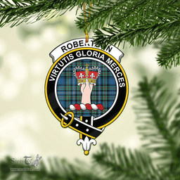 Scottish Robertson Hunting Ancient Clan Tartan Mica Ornament Christmas Decoratio - 2-Sided  Scottish Plaid Tartan Plaid